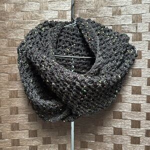 Homemade Black Knit Infinity Scarf